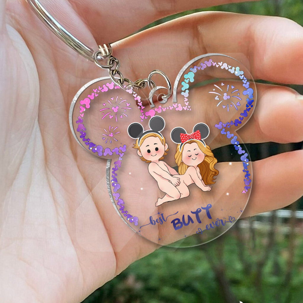 Personalized Transparent Mouse Ears Keychain Custom Gift One-sided Keychain GradoCreations