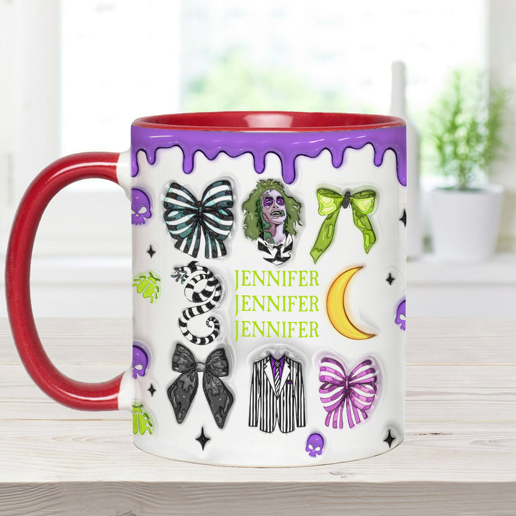 Personalized Accent Mug with Unique Design for Halloween Gift Accent Mug GradoCreations
