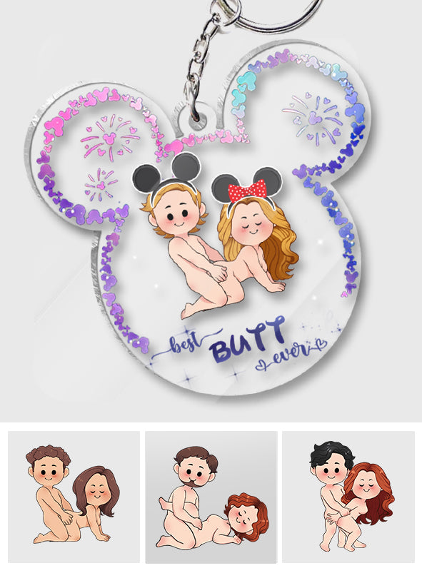 Personalized Transparent Mouse Ears Keychain Custom Gift One-sided Keychain GradoCreations