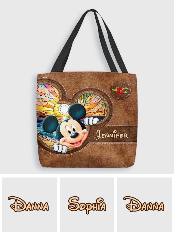 Personalized Mickey Mouse Tote Bag Custom Name Beach Gift Tote Bag GradoCreations