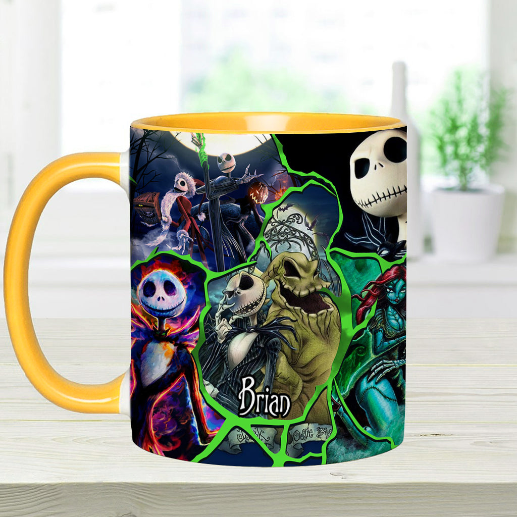 Personalized Nightmare Accent Mug Custom Name Funny Gift for Friends Accent Mug GradoCreations