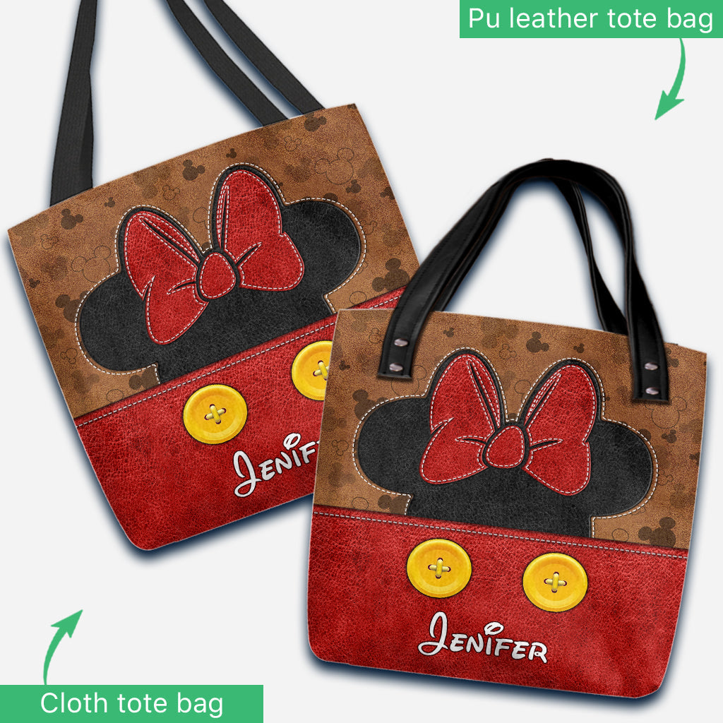 Personalized Mouse Tote Bag with Custom Name for Mom & Kids Tote Bag GradoCreations