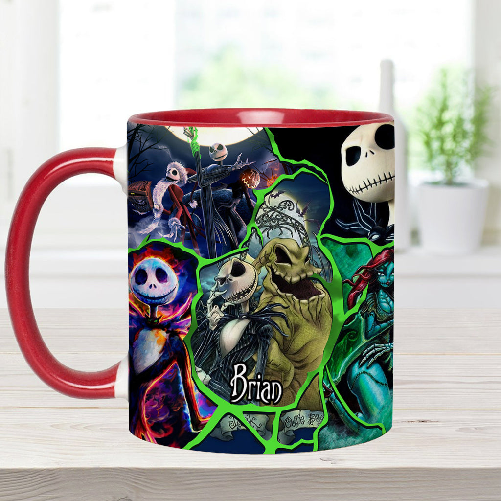 Personalized Nightmare Accent Mug Custom Name Funny Gift for Friends Accent Mug GradoCreations