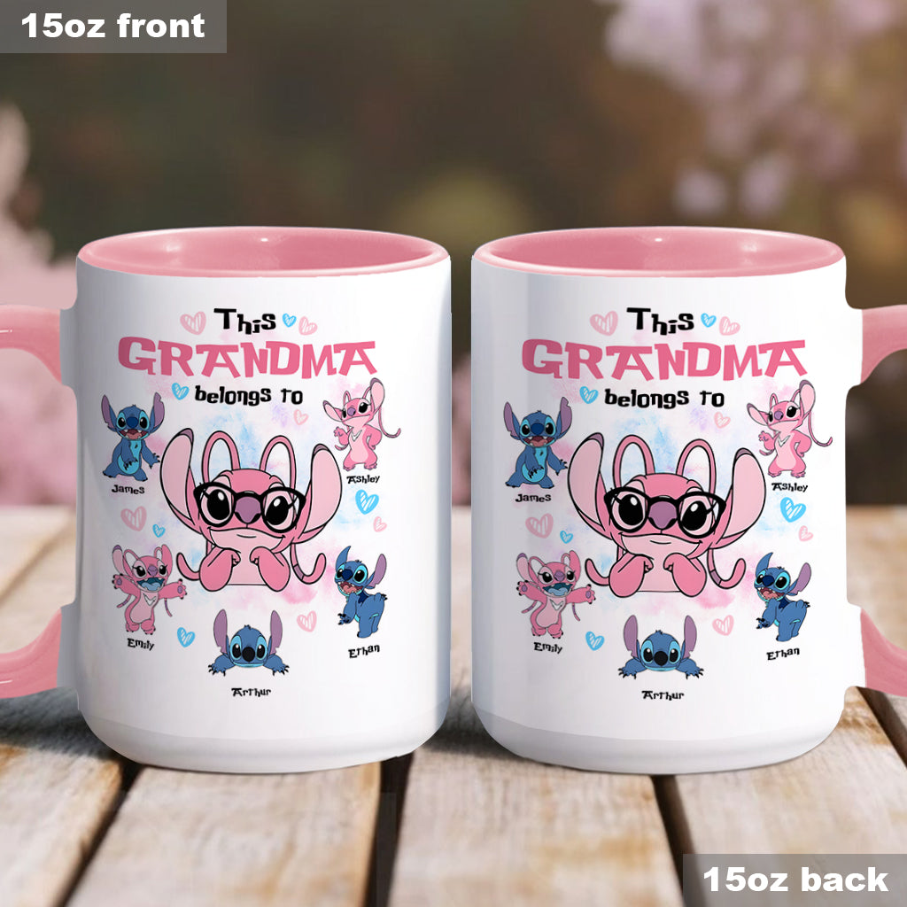 Personalized Accent Mug This Grandma Belongs To Custom Name Gift Accent Mug GradoCreations