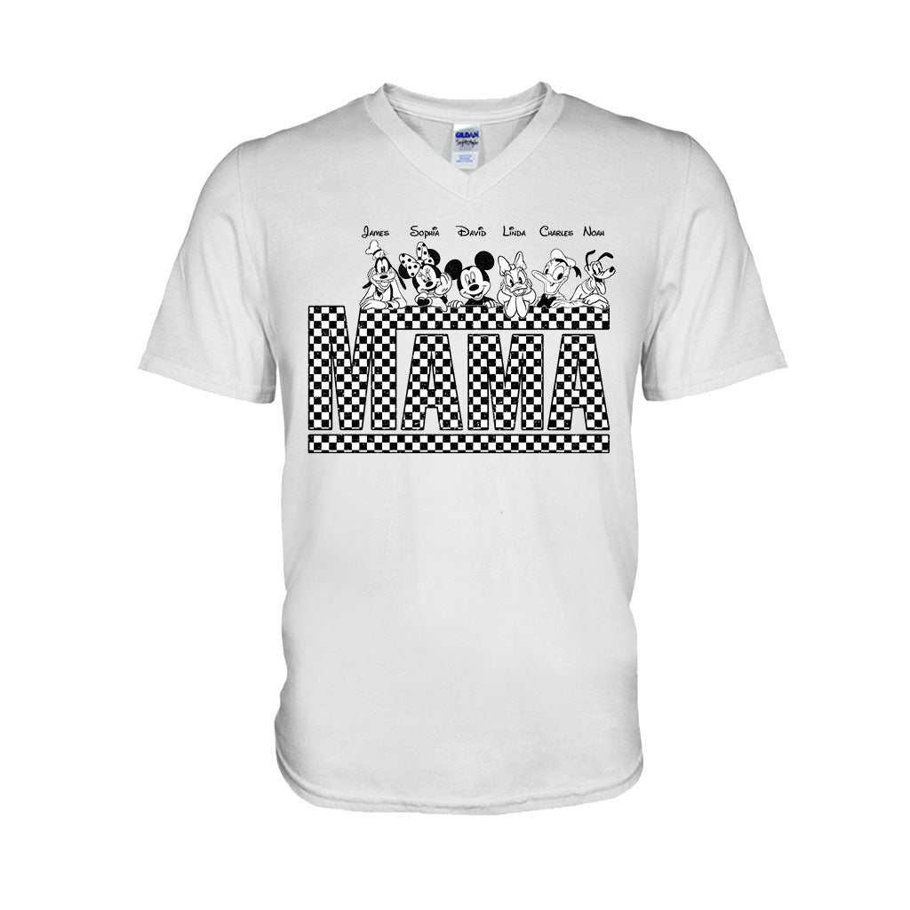 Personalized Vintage Checkered Mouse T-Shirt & Hoodie for Mom and Dad T-shirt & Hoodie GradoCreations