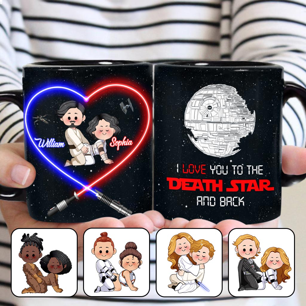 Personalized Star Wars Mug I Love You to the Death Star Gift for Couple Mug GradoCreations
