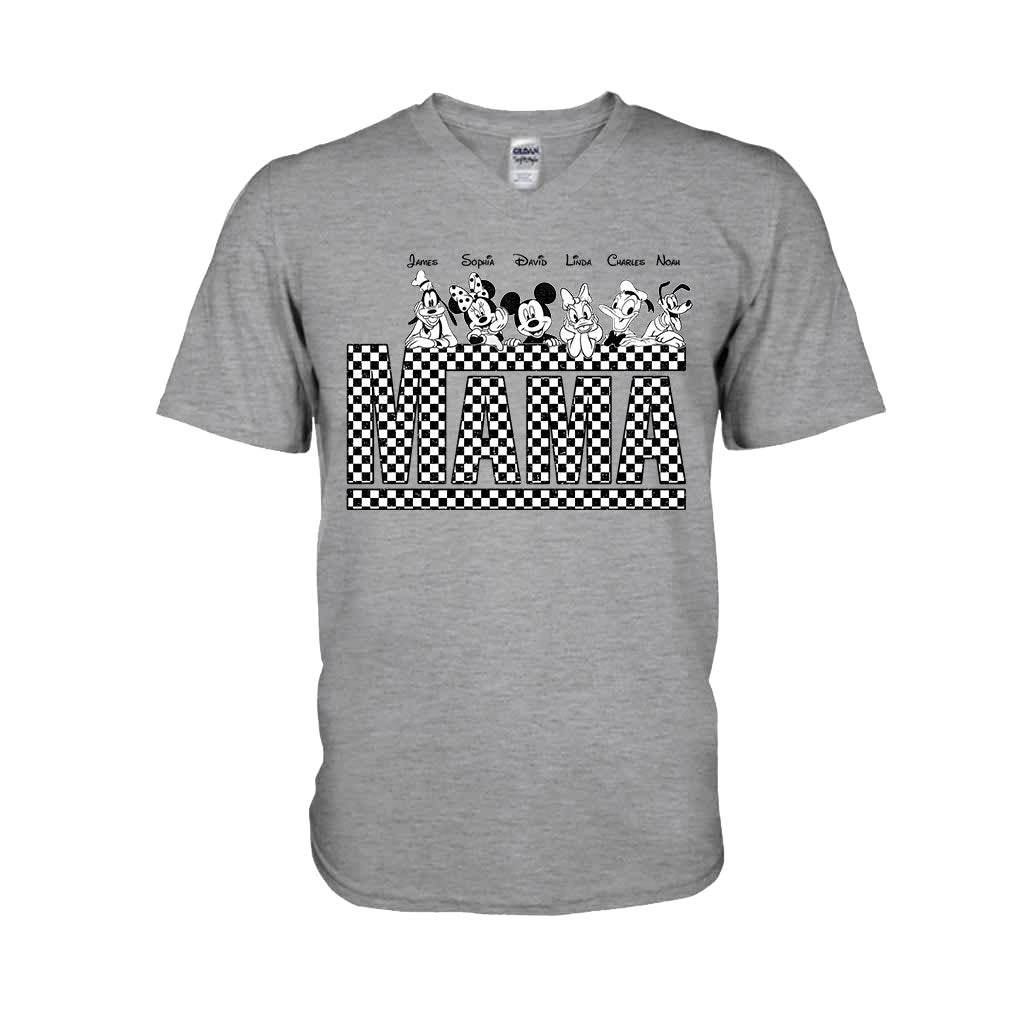 Personalized Vintage Checkered Mouse T-Shirt & Hoodie for Mom and Dad T-shirt & Hoodie GradoCreations