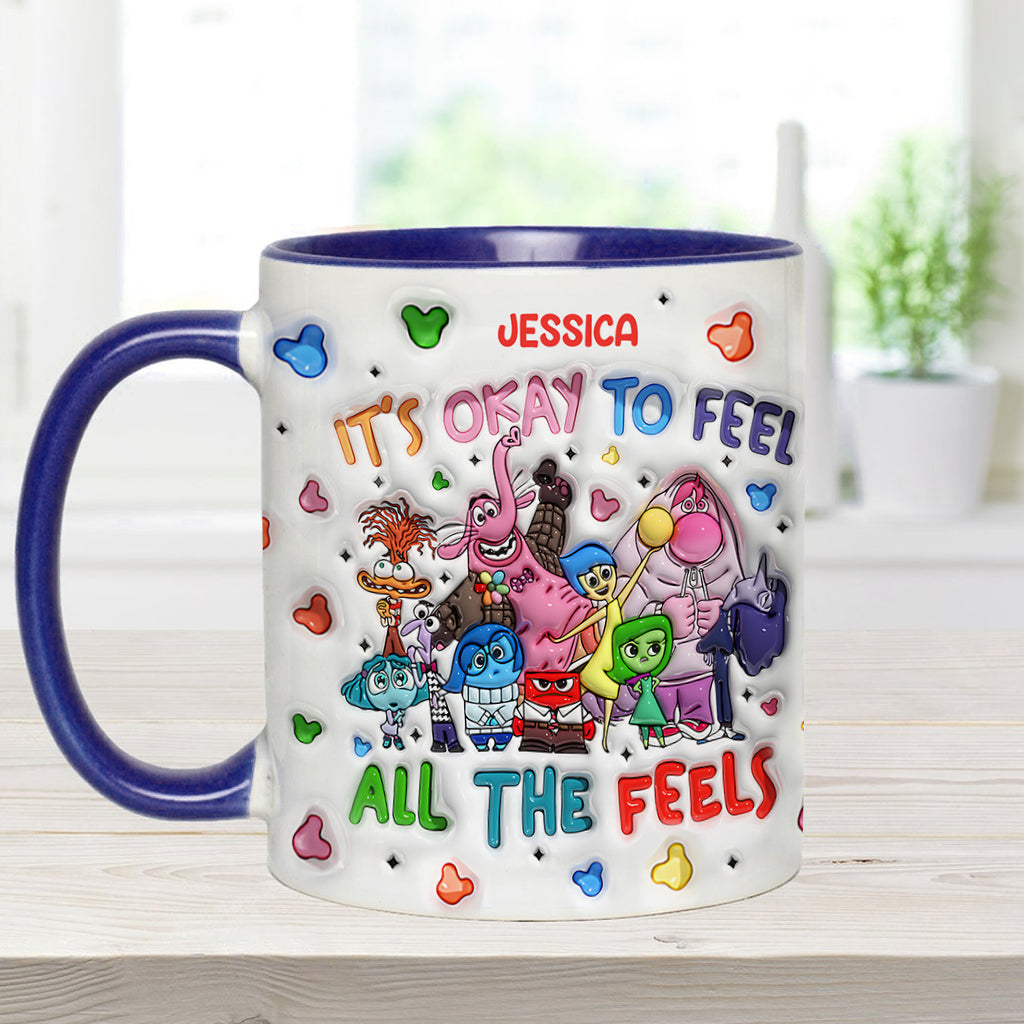 Personalized Ceramic Accent Mug Custom Name Feelings Gift Accent Mug GradoCreations