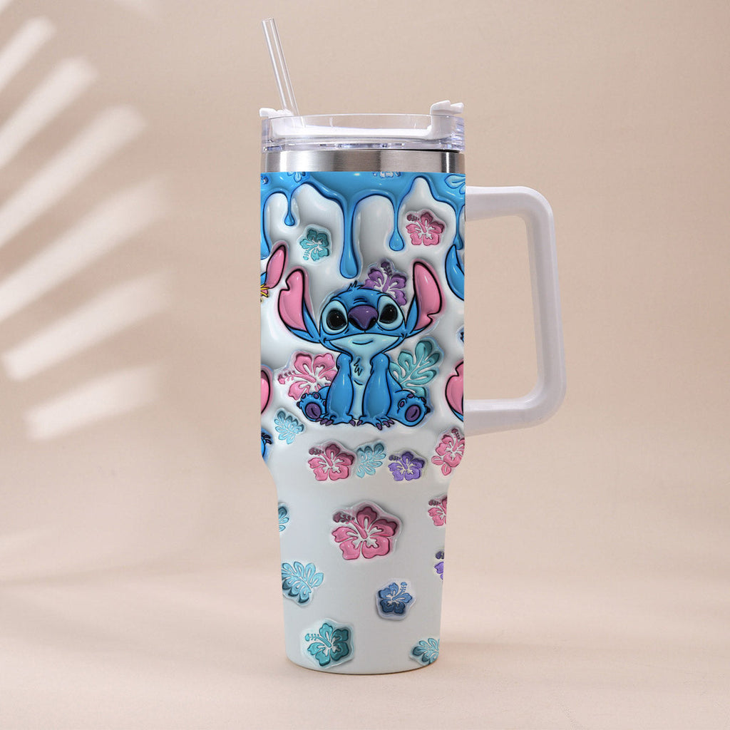 Personalized Ohana Tumbler with Handle Custom Name Gift for Family Tumbler With Handle GradoCreations