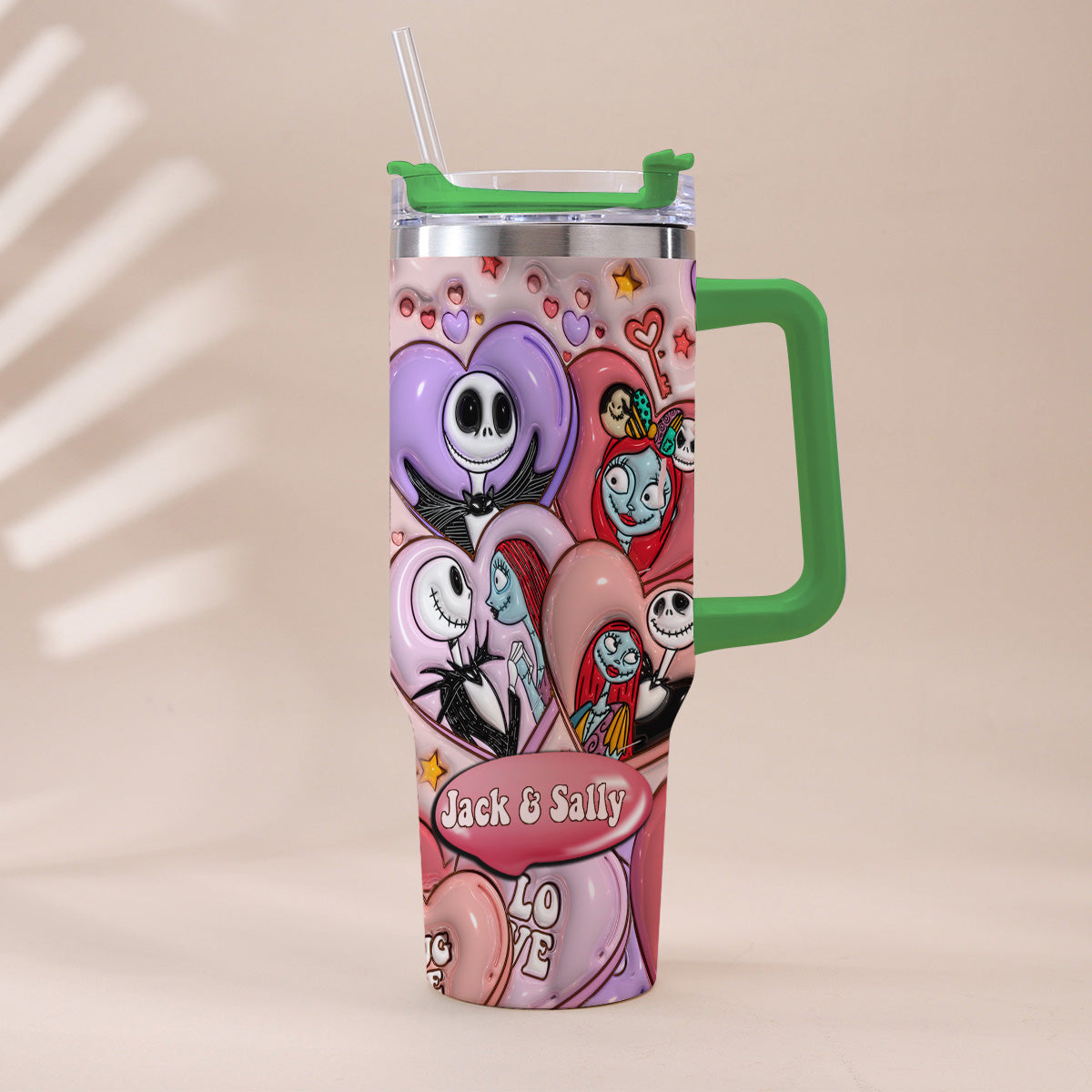 Personalized Tumbler With Handle for Couples | Unique Gift Idea Tumbler With Handle GradoCreations