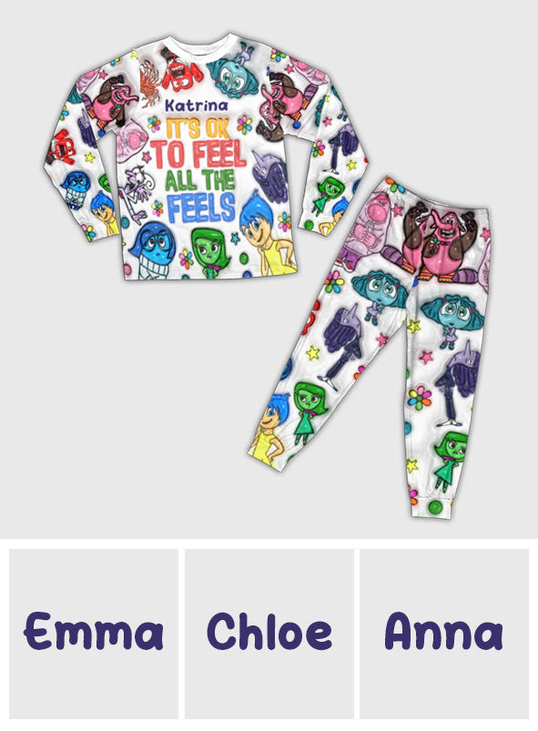 Personalized Pajama Set Cute Long Sleeve Leggings Gift for Kids Pajamas Set GradoCreations
