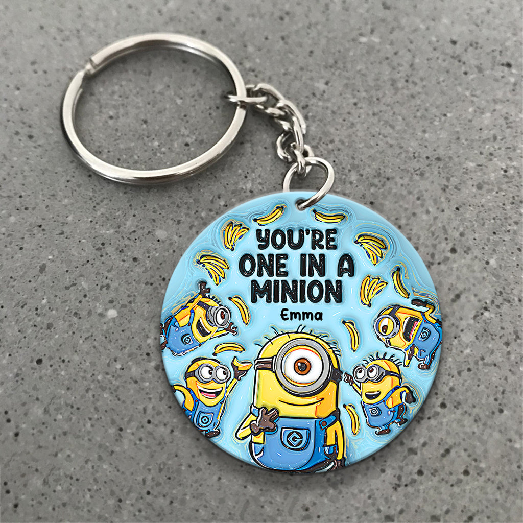 Personalized Keychain You're One In A Minion Gift for Kids Keychain GradoCreations