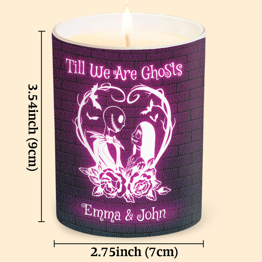 Personalized Till We Are Ghosts Candle with Wooden Lid for Couples Candle With Wooden Lid GradoCreations