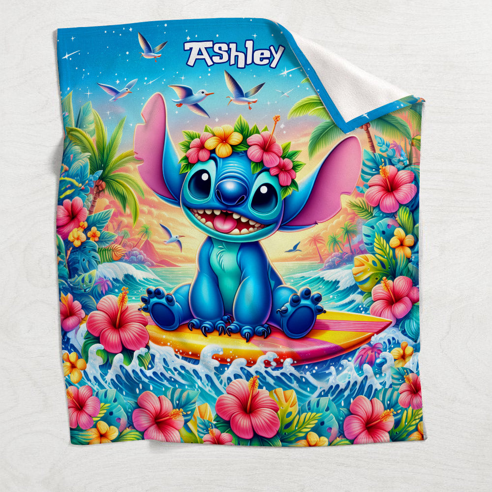 Personalized Hawaii Ohana Blanket Custom Name Gift Blanket GradoCreations