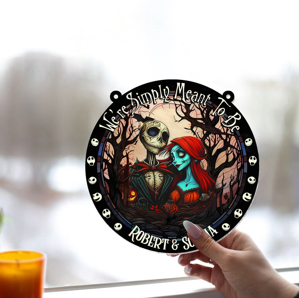 Personalized Nightmare Suncatcher Ornament Unique Gift for Couples Window Hanging Suncatcher Ornament GradoCreations
