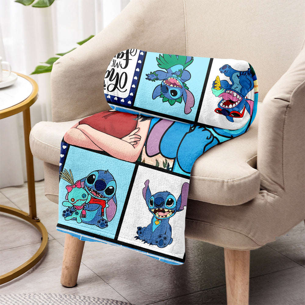 Personalized Ohana Blanket Custom Family Gift Soft Flannel Blanket GradoCreations
