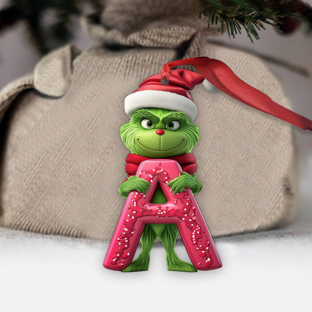 Personalized Grinch Christmas Ornament Custom Name Gift Ornament GradoCreations