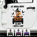 Personalized Witch Decal for Car, Jeep, Halloween Gift Decal Full GradoCreations