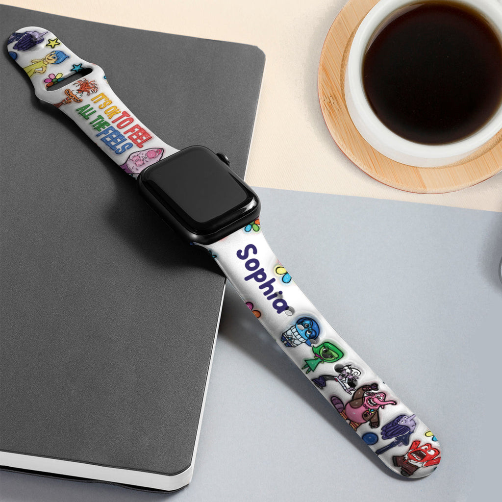 Personalized Silicone Apple Watch Band Custom Name Gift Apple Watch Band GradoCreations