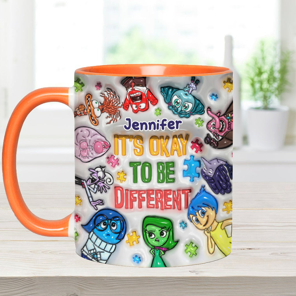 Personalized Autism Awareness Accent Mug Custom Name Gift for Kids Accent Mug GradoCreations