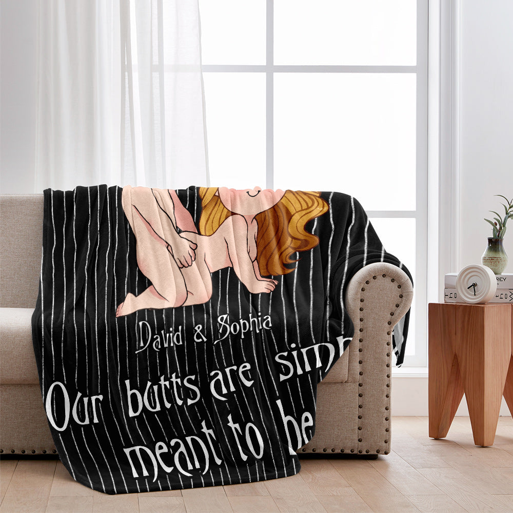 Personalized Naughty Blanket Custom Name Gift for Couples Blanket GradoCreations