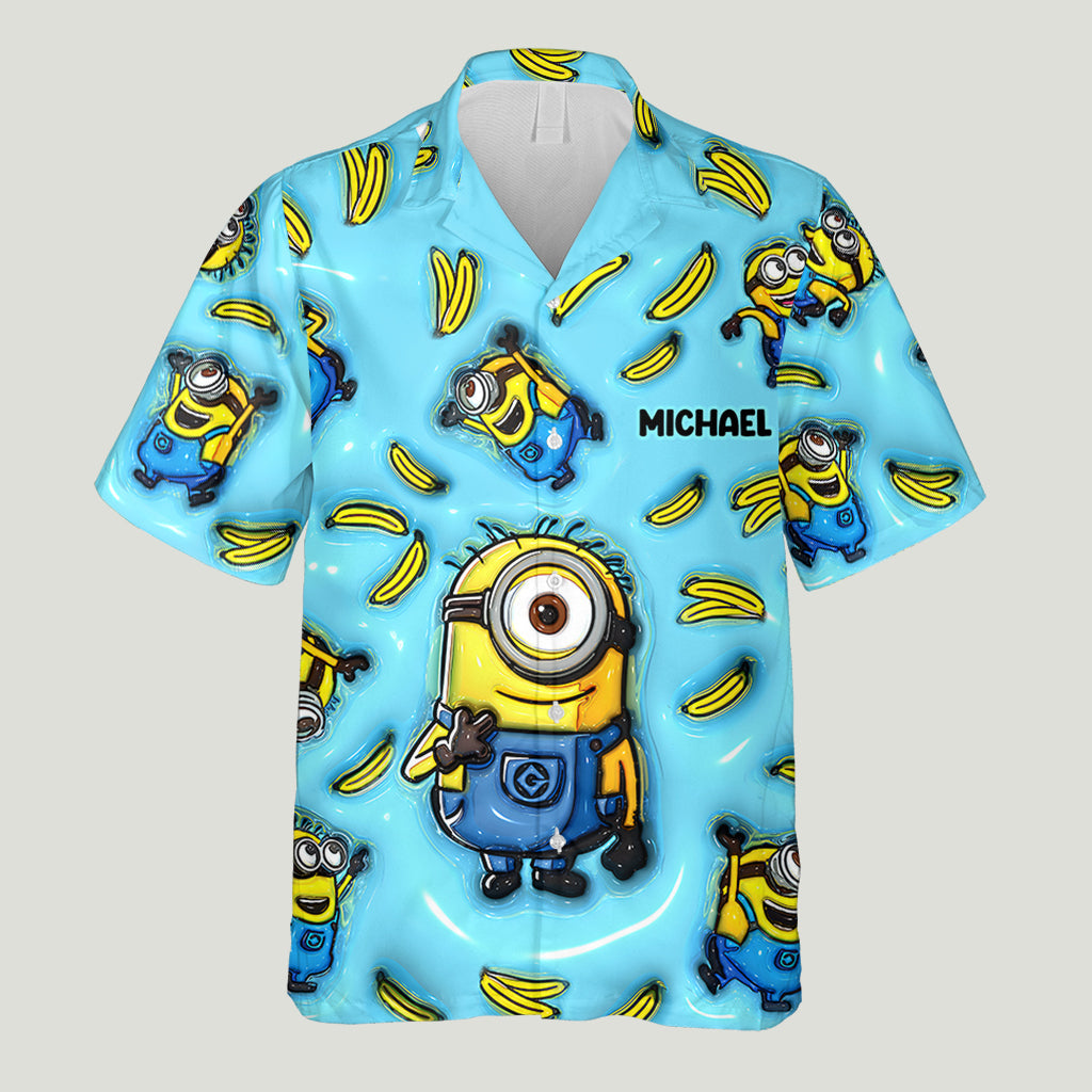 Personalized Minion Hawaiian Shirt Custom Name Gift for Him Hawaiian Shirt GradoCreations