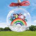 Personalized Snow Globe Ornament Custom Name Holiday Gift Snow Globe Ornament GradoCreations