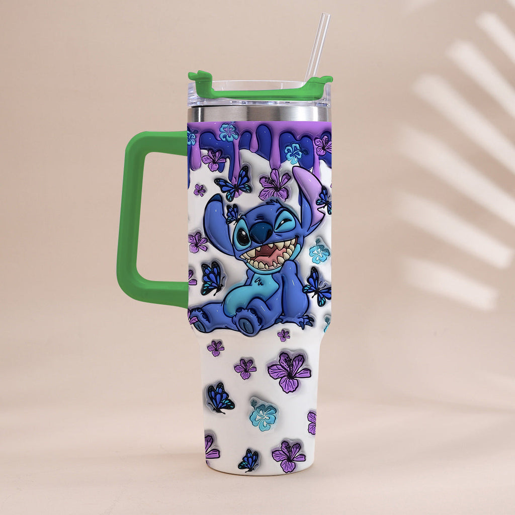 Personalized Ohana Tumbler with Handle Custom Name Gift Idea Tumbler With Handle GradoCreations