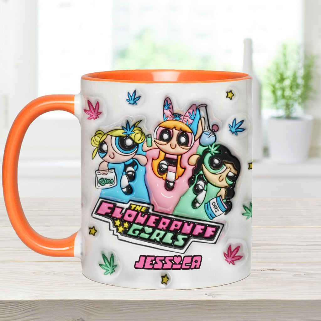 Personalized Weed Accent Mug Custom Name Gift for Her Accent Mug GradoCreations