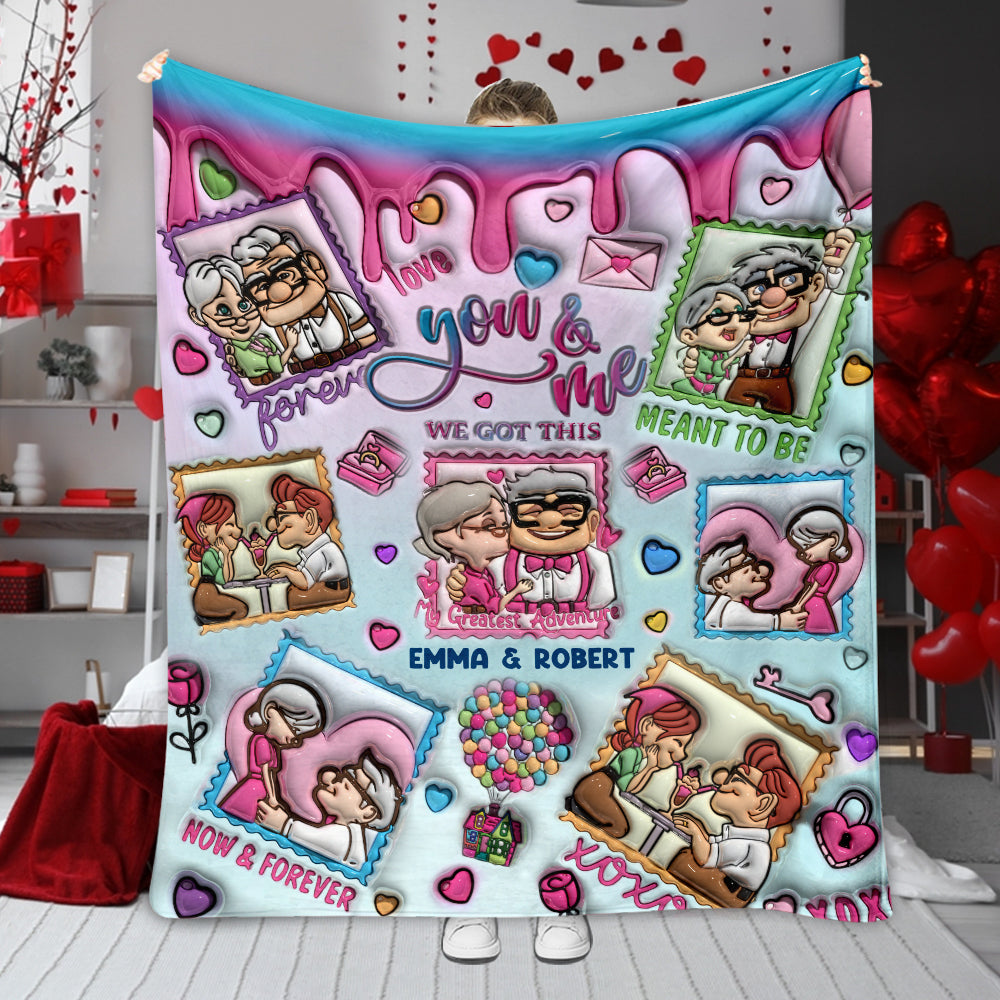 Personalized Flannel Mouse Blanket Custom Name Gift for Couples Blanket GradoCreations