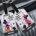 Personalized Leather Luggage Tag Travel Partners Gift for Couples Leather Luggage Tag GradoCreations