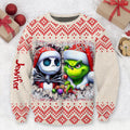 Personalized Nightmare Before Christmas Ugly Sweater for Christmas Ugly Sweater GradoCreations