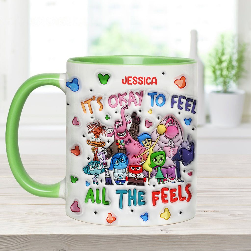 Personalized Ceramic Accent Mug Custom Name Feelings Gift Accent Mug GradoCreations