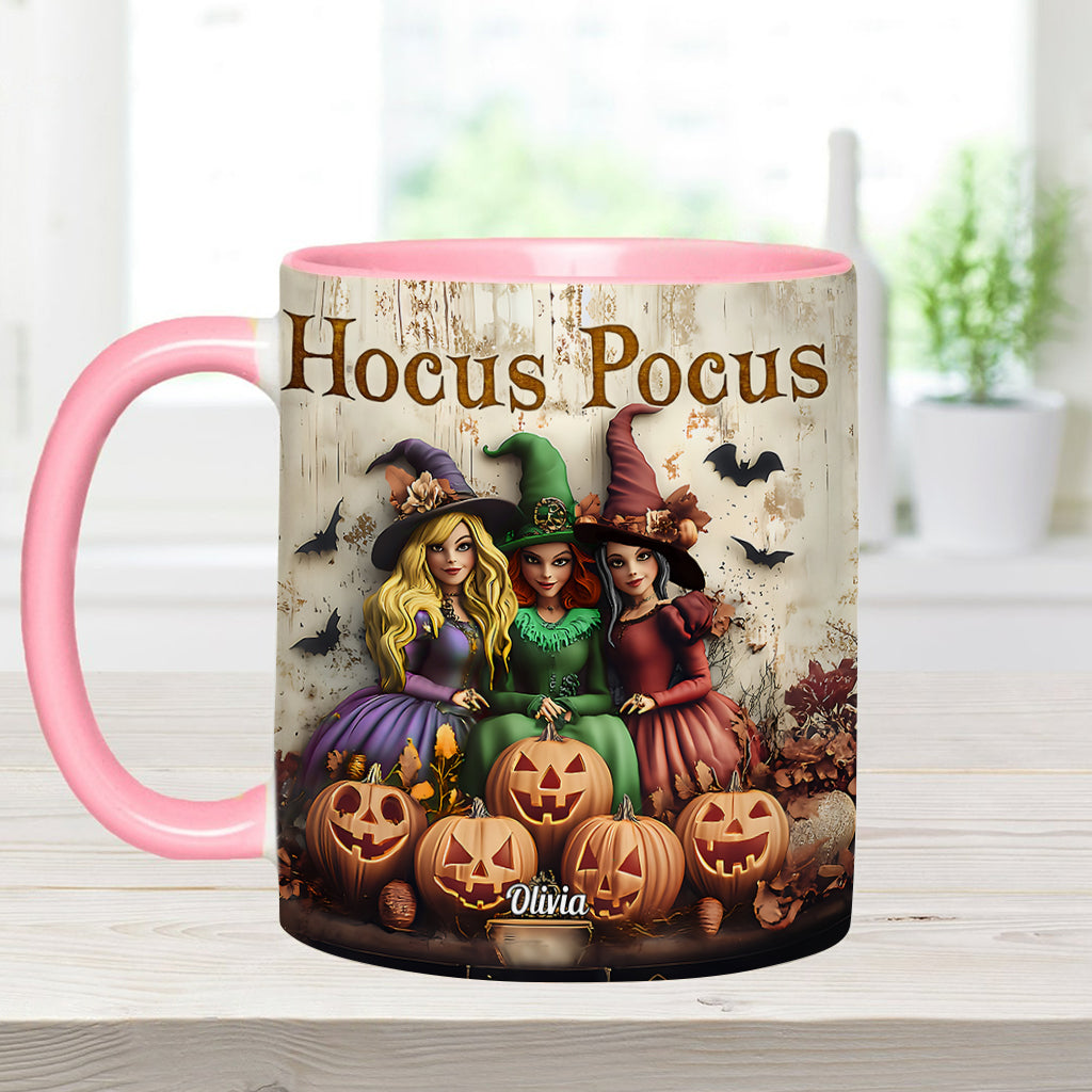 Personalized Hocus Pocus Witches Accent Mug Custom Name Gift Accent Mug GradoCreations