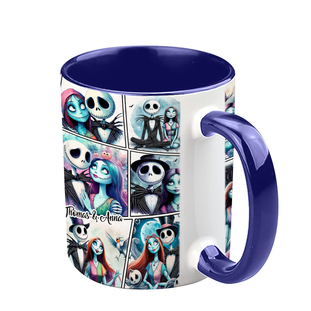 Personalized Nightmare Accent Mug Custom Name Halloween Gift Accent Mug GradoCreations