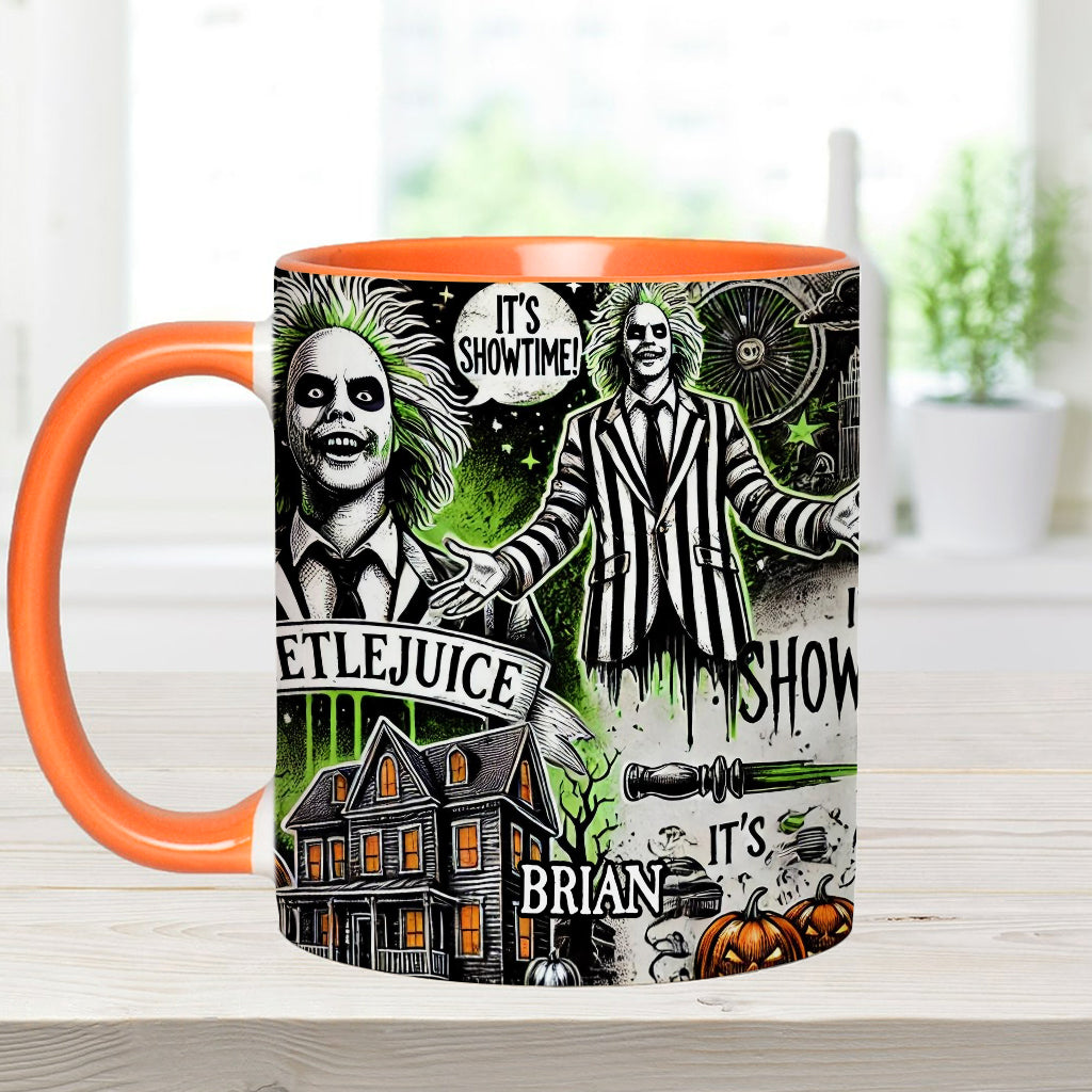 Personalized Halloween Accent Mug Custom Name Gift Idea Accent Mug GradoCreations