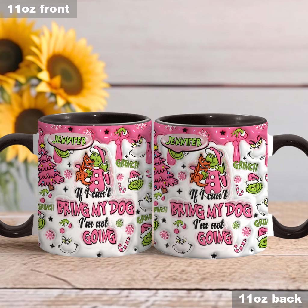Personalized Grinch Accent Mug Custom Name Gift for Dog Lovers Accent Mug GradoCreations