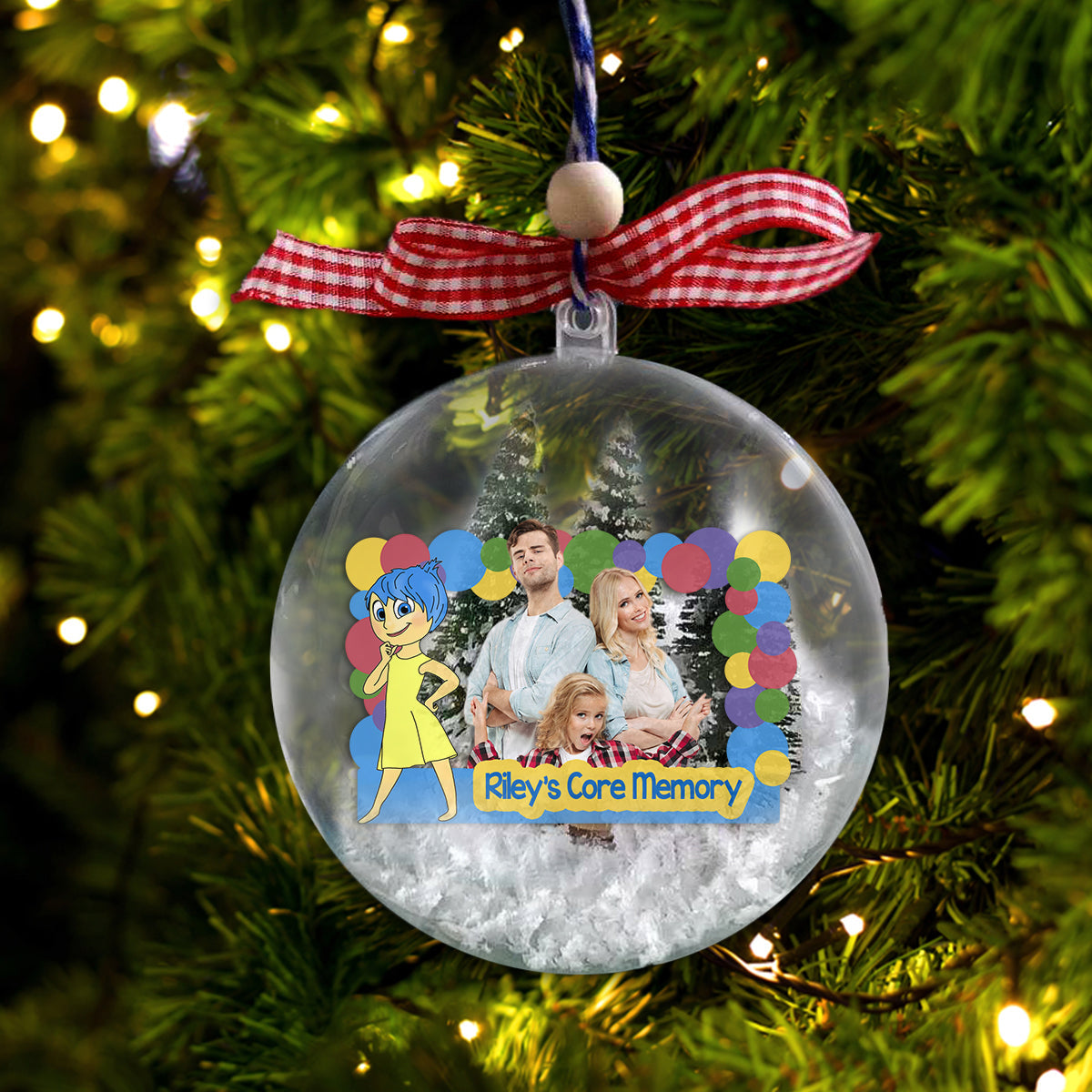 Personalized Snow Globe Ornament Custom Design Unique Gift for Christmas Snow Globe Ornament GradoCreations