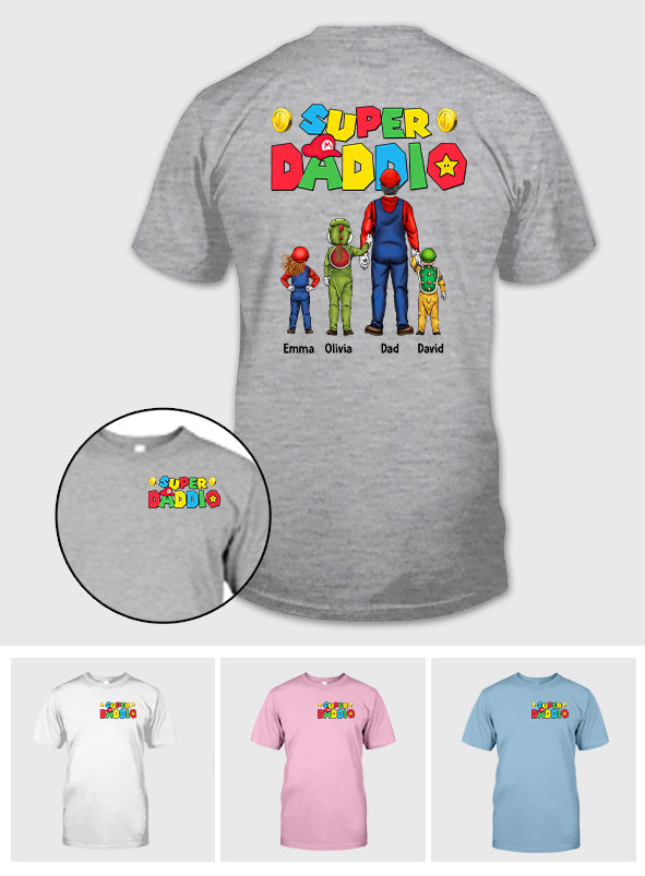 Personalized Super Daddio T-Shirt and Hoodie Gift for Dad T-shirt And Hoodie GradoCreations