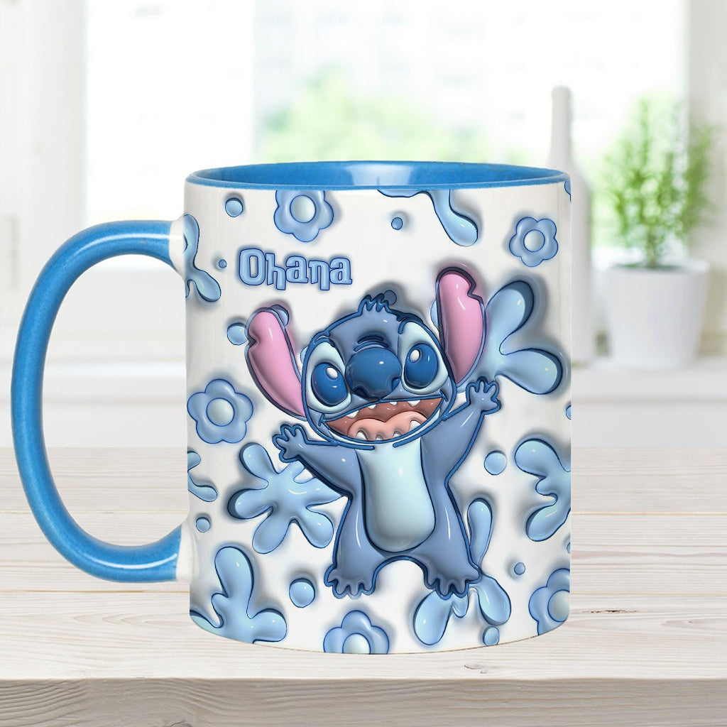 Personalized Ceramic Accent Mug Ohana Design Custom Name Gift Accent Mug GradoCreations
