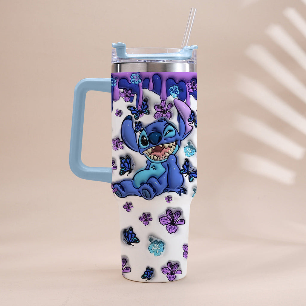 Personalized Ohana Tumbler with Handle Custom Name Gift Idea Tumbler With Handle GradoCreations