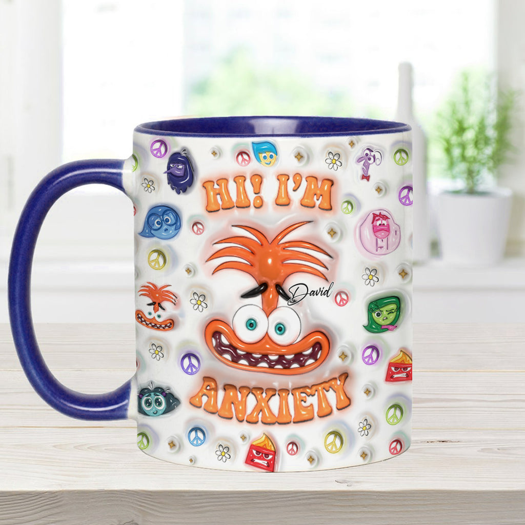 Personalized Two-Tone Accent Mug Custom Name Gift for Birthday Accent Mug GradoCreations