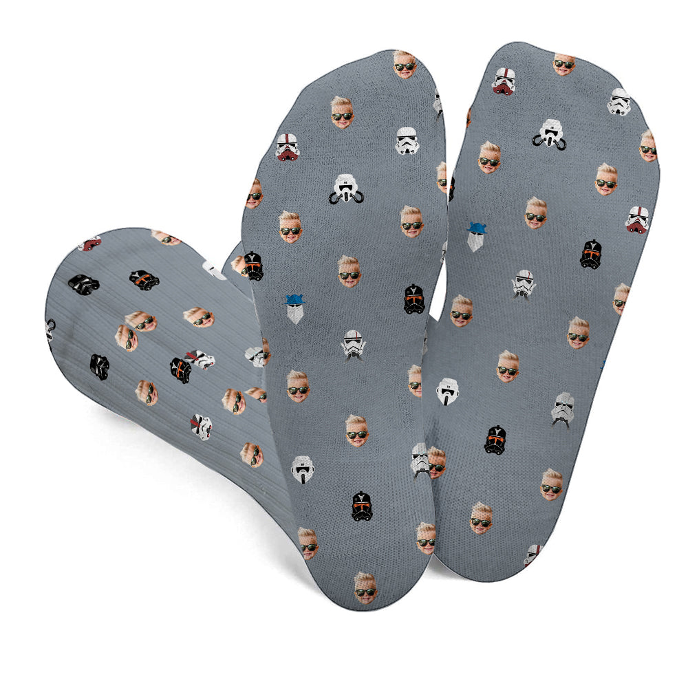 Personalized Dad Socks with Custom Photos for Father's Day Gift Socks GradoCreations