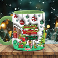 Personalized Christmas Accent Mug Grinch Design Custom Name Gift Accent Mug GradoCreations