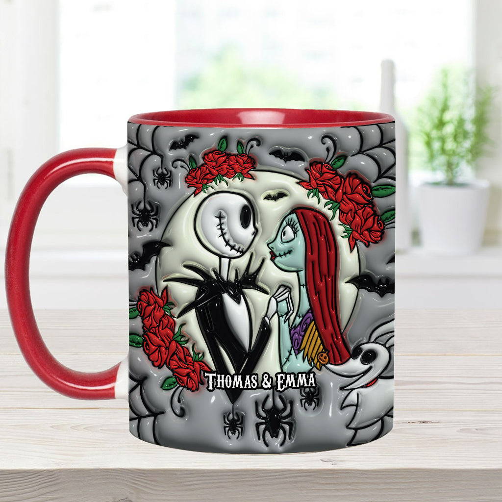 Personalized Nightmare Accent Mug for Couples | Custom Name Gift Accent Mug GradoCreations