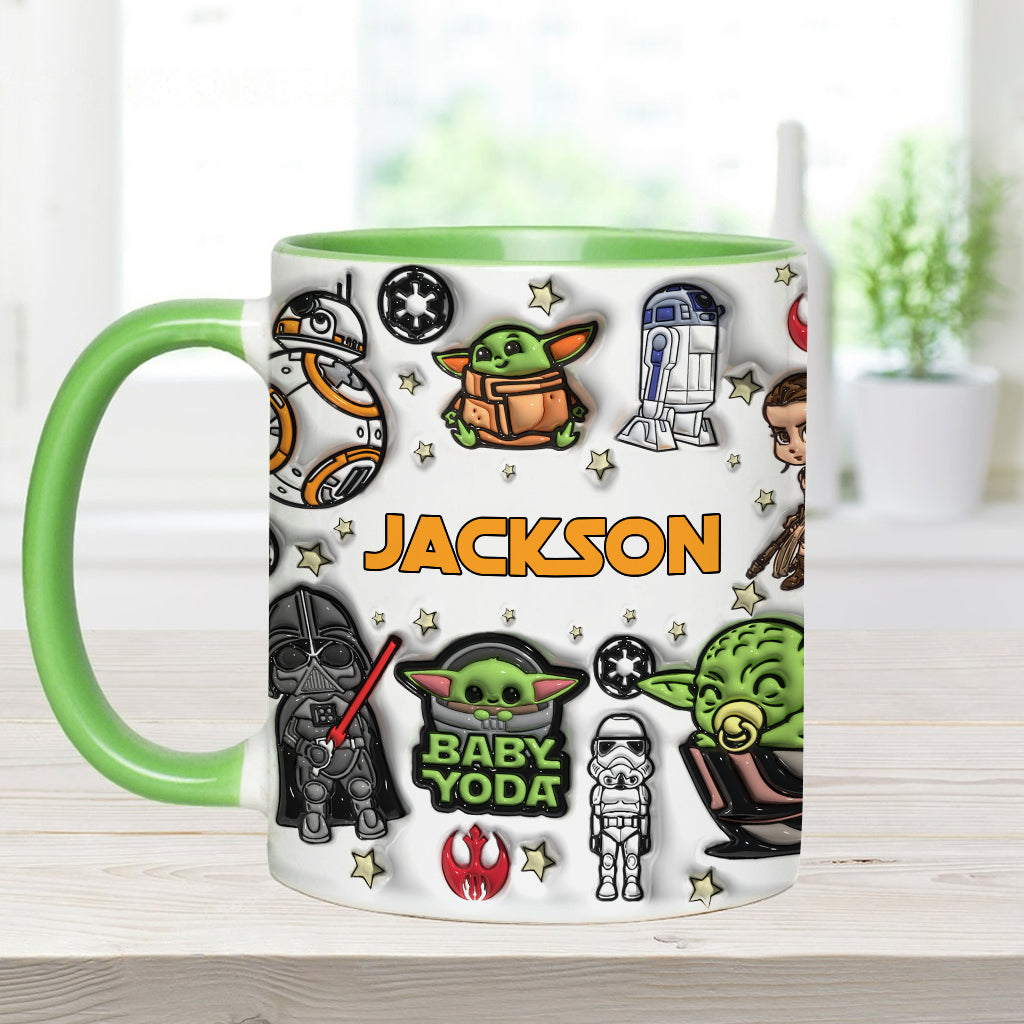 Personalized The Force Accent Mug Custom Name Gift for Star Wars Fans Accent Mug GradoCreations