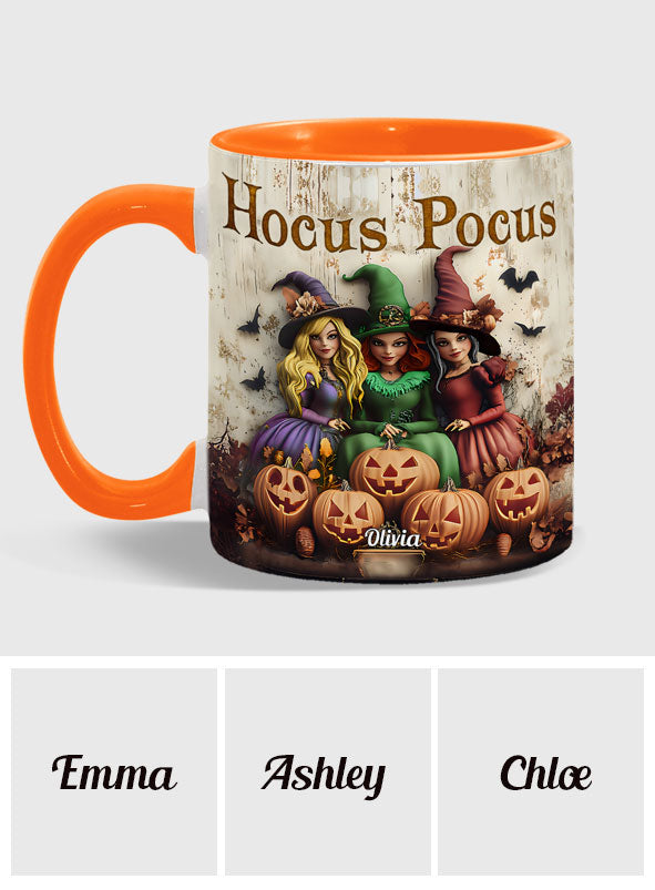 Personalized Hocus Pocus Witches Accent Mug Custom Name Gift Accent Mug GradoCreations