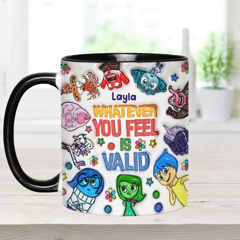 Personalized Accent Mug Whatever You Feel Valid Gift for Kids Accent Mug GradoCreations