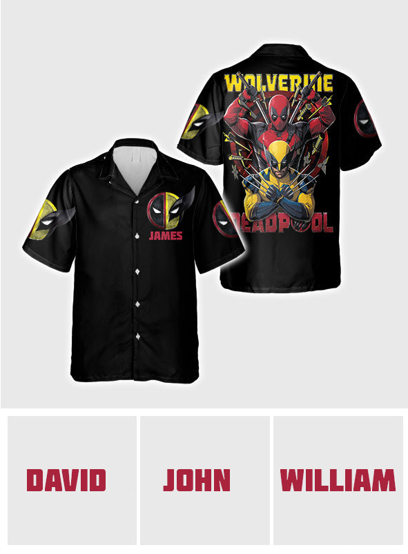 Personalized Marvel Character Hawaiian Shirt Custom Name Gift Hawaiian Shirt GradoCreations