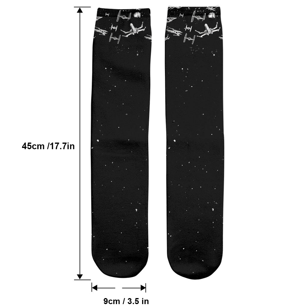 Personalized Grandfather Socks with Custom Names Star Wars Gift Socks GradoCreations